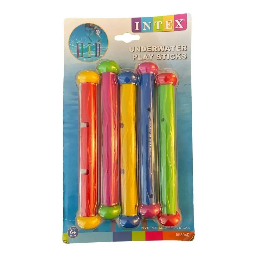 Intex Underwater Play Sticks Multicolor Dive Toys Swimming Pool Pack of 5